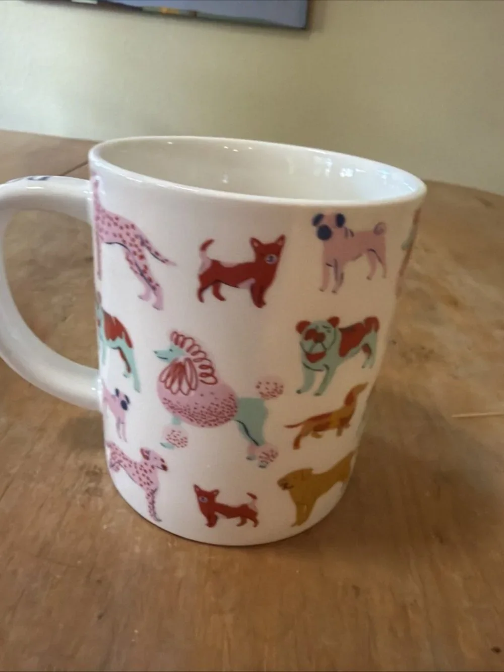 Dog Person Parker Lane Stoneware Pastel Colorful Large Coffee Tea Mug 16 oz EUC